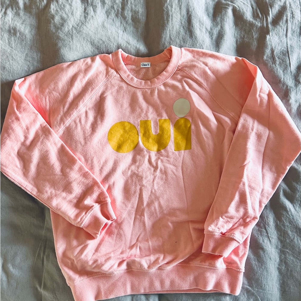Clare V. Pink and Gold Sweater
